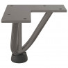 Nogi do stolika kawowego z szpilkami 4 szt. Naturalna stal 10 cm Solidna stal