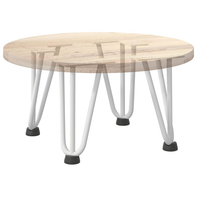 Nogi do stolika kawowego w kształcie spinki do włosów 4 szt. Białe 20 cm Stal lite