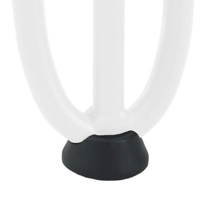 Nogi do stolika kawowego w kształcie spinki do włosów 4 szt. Białe 20 cm Stal lite