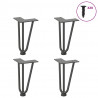 Nogi do stolika kawowego 4 szt. Antracyt 20 cm Stal lite