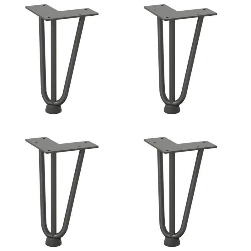 Nogi do stolika kawowego 4 szt. Antracyt 20 cm Stal lite