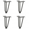 Nogi do stolika kawowego 4 szt. Antracyt 20 cm Stal lite
