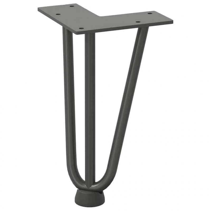 Nogi do stolika kawowego 4 szt. Antracyt 20 cm Stal lite