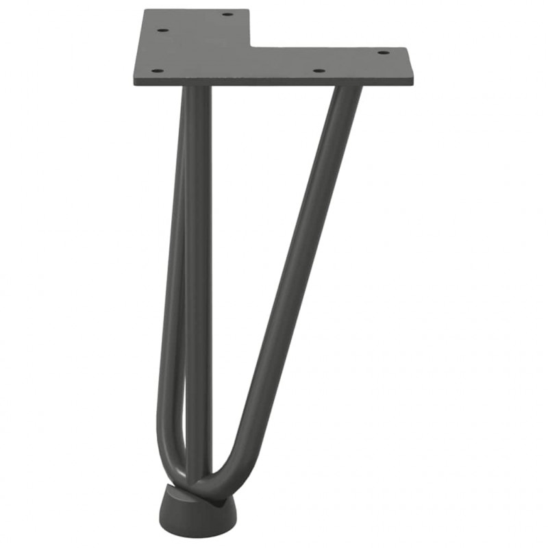 Nogi do stolika kawowego 4 szt. Antracyt 20 cm Stal lite