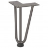Nogi do stolika kawowego z szpilkami 4 szt. Naturalna stal 20 cm Solidna stal