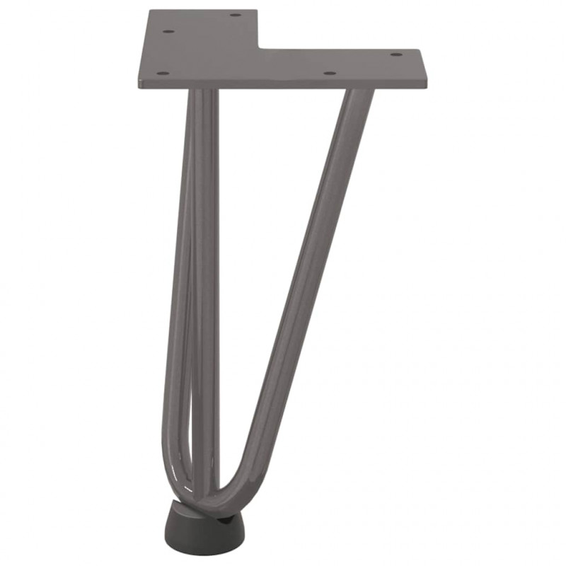 Nogi do stolika kawowego z szpilkami 4 szt. Naturalna stal 20 cm Solidna stal