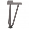 Nogi do stolika kawowego z szpilkami 4 szt. Naturalna stal 20 cm Solidna stal