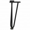 Nogi do stolika kawowego w kształcie spinki do włosów 4 szt. Czarne 30 cm Stal lite