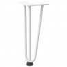 Nogi do stolika kawowego w kształcie spinki do włosów 4 szt. Białe 30 cm Stal lite