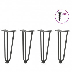 Nogi do stolika kawowego 4 szt. Antracyt 30 cm Stal lite