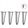 Nogi do stolika kawowego 4 szt. Antracyt 30 cm Stal lite