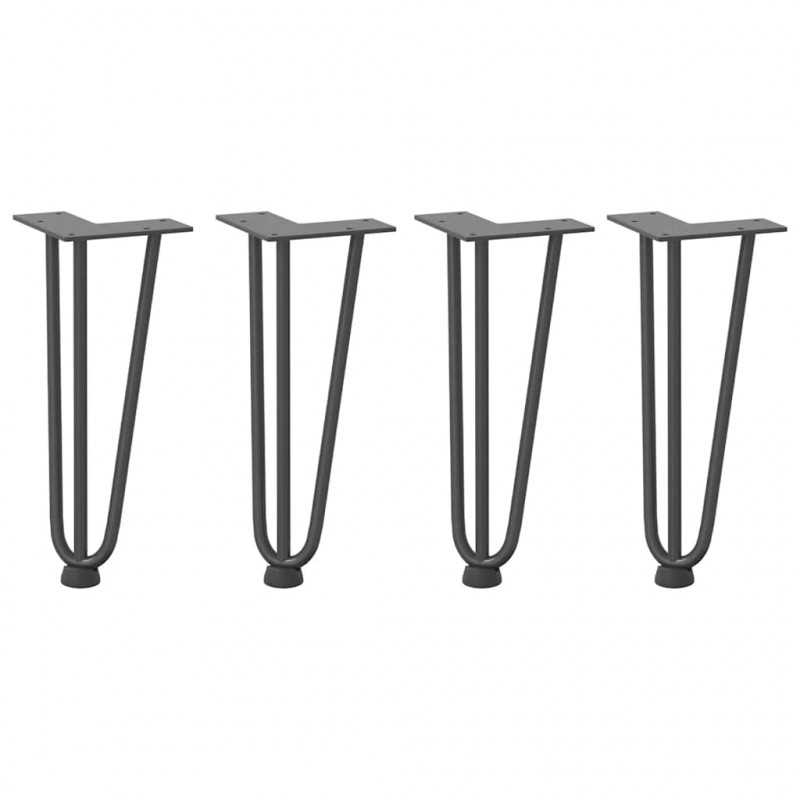 Nogi do stolika kawowego 4 szt. Antracyt 30 cm Stal lite