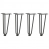 Nogi do stolika kawowego 4 szt. Antracyt 30 cm Stal lite