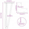 Nogi do stolika kawowego 4 szt. Antracyt 30 cm Stal lite