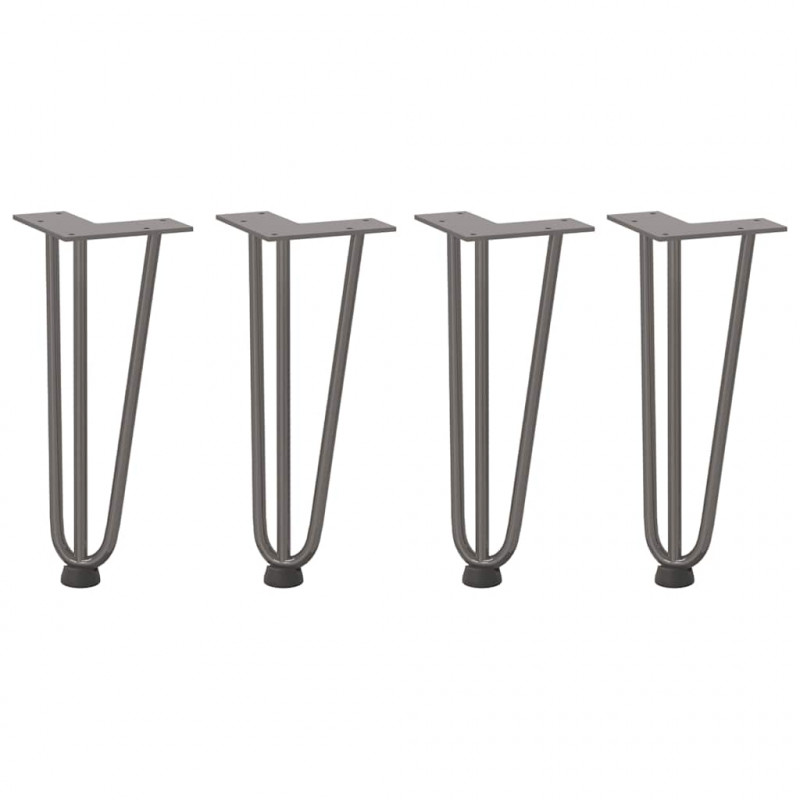 Nogi do stolika kawowego 4 szt. Naturalna stal 30 cm Solidna stal