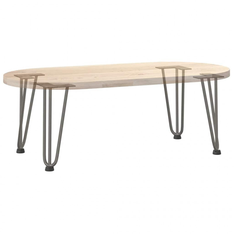 Nogi do stolika kawowego 4 szt. Naturalna stal 30 cm Solidna stal
