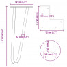 Nogi do stolika kawowego 4 szt. Naturalna stal 30 cm Solidna stal
