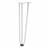Nogi do stolika kawowego w kształcie spinki do włosów 4 szt. Białe 42 cm Stal lite