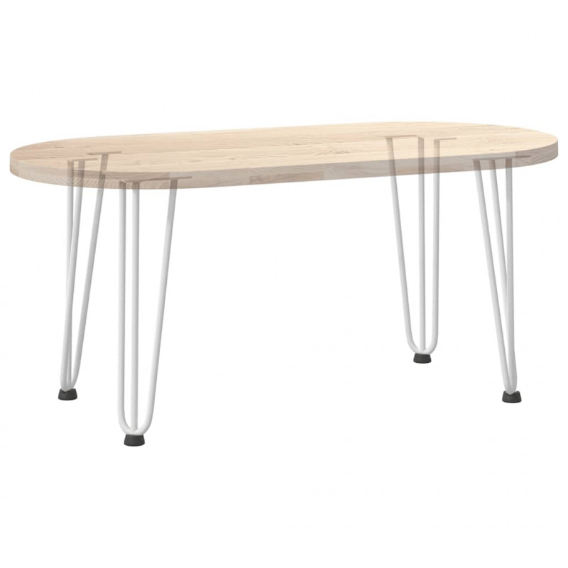 Nogi do stolika kawowego w kształcie spinki do włosów 4 szt. Białe 42 cm Stal lite