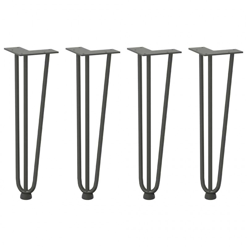 Nogi do stolika kawowego 4 szt. Antracyt 42 cm Stal lite