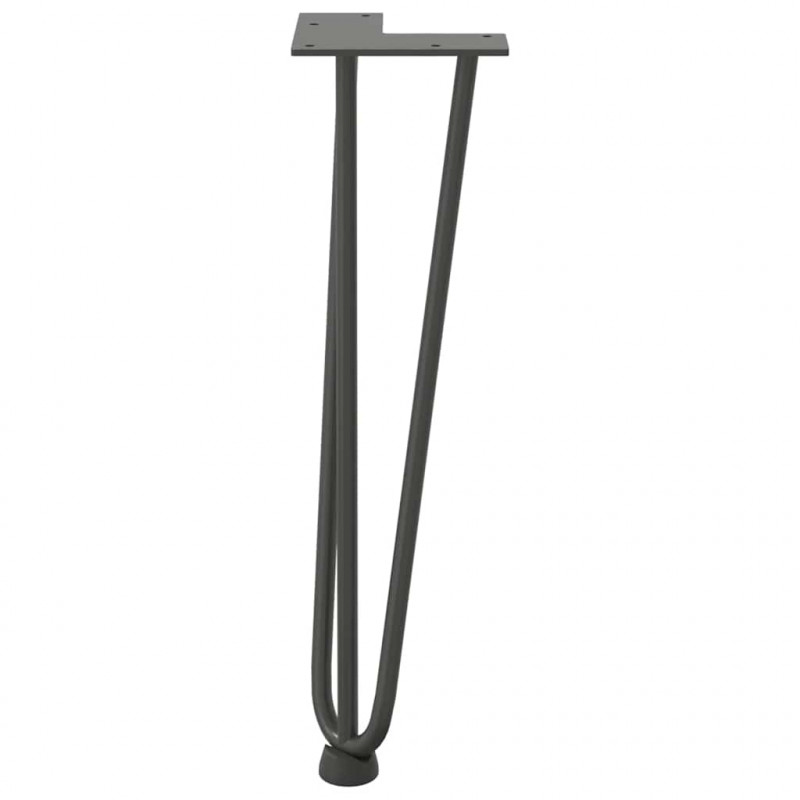 Nogi do stolika kawowego 4 szt. Antracyt 42 cm Stal lite