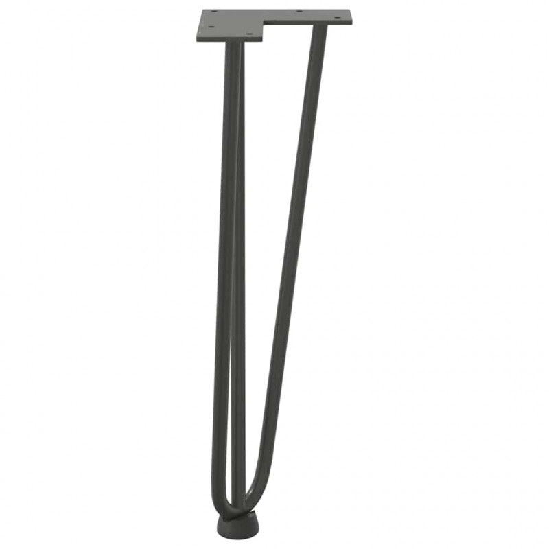 Nogi do stolika kawowego 4 szt. Antracyt 42 cm Stal lite