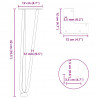 Nogi do stolika kawowego 4 szt. Antracyt 42 cm Stal lite