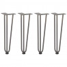 Nogi do stolika kawowego 4 szt. Naturalna stal 42 cm Solidna stal