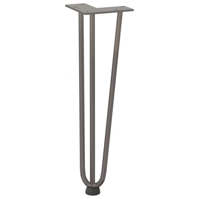 Nogi do stolika kawowego 4 szt. Naturalna stal 42 cm Solidna stal
