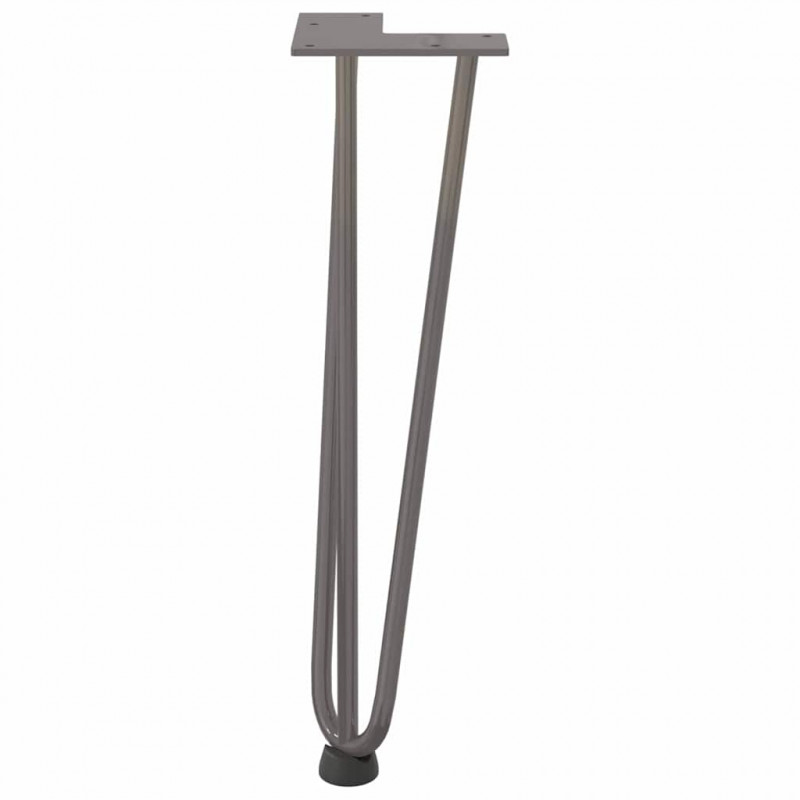 Nogi do stolika kawowego 4 szt. Naturalna stal 42 cm Solidna stal