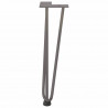 Nogi do stolika kawowego 4 szt. Naturalna stal 42 cm Solidna stal