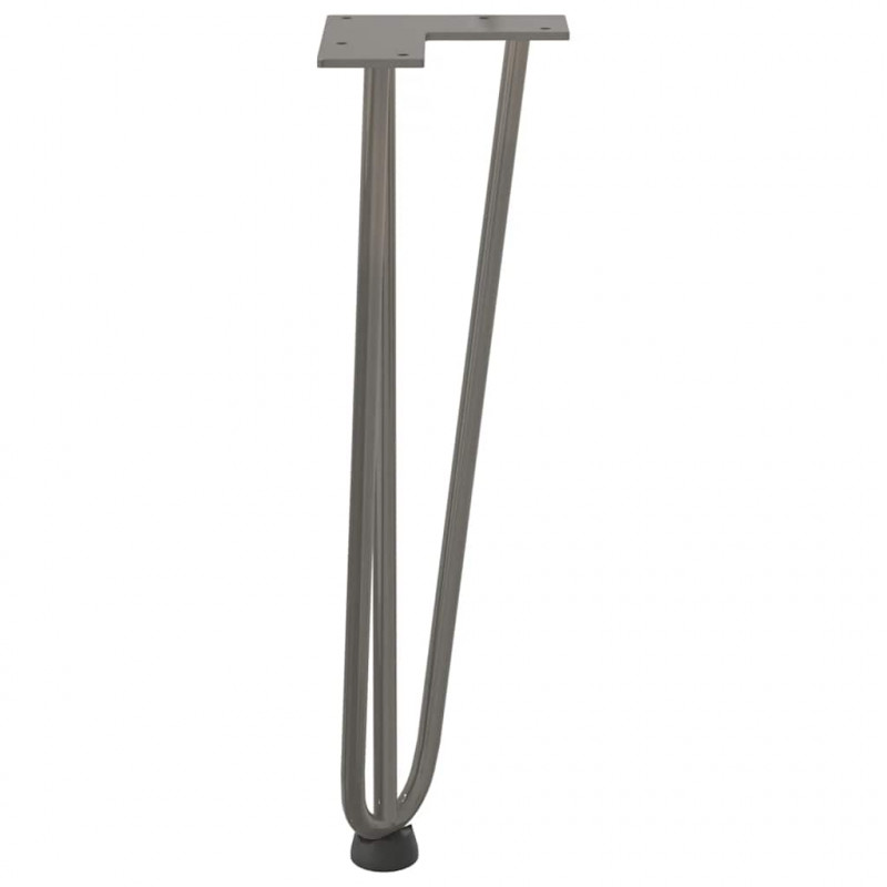 Nogi do stolika kawowego 4 szt. Naturalna stal 42 cm Solidna stal