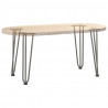 Nogi do stolika kawowego 4 szt. Naturalna stal 42 cm Solidna stal