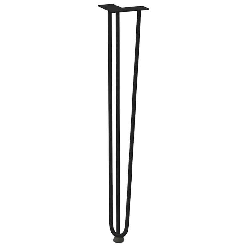 nogi wsuwkowe do stolików konsolowych do stolika konsolowego 4 szt. Czarny 72 cm Stal lite