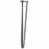 nogi wsuwkowe do stolików konsolowych do stolika konsolowego 4 szt. Czarny 72 cm Stal lite