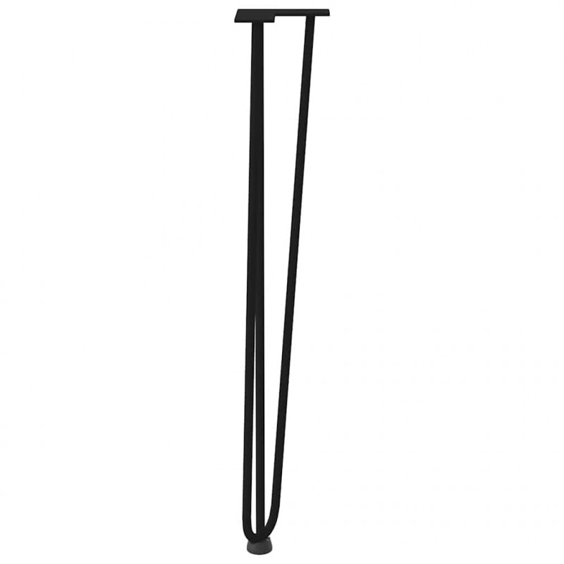 nogi wsuwkowe do stolików konsolowych do stolika konsolowego 4 szt. Czarny 72 cm Stal lite