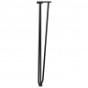 nogi wsuwkowe do stolików konsolowych do stolika konsolowego 4 szt. Czarny 72 cm Stal lite