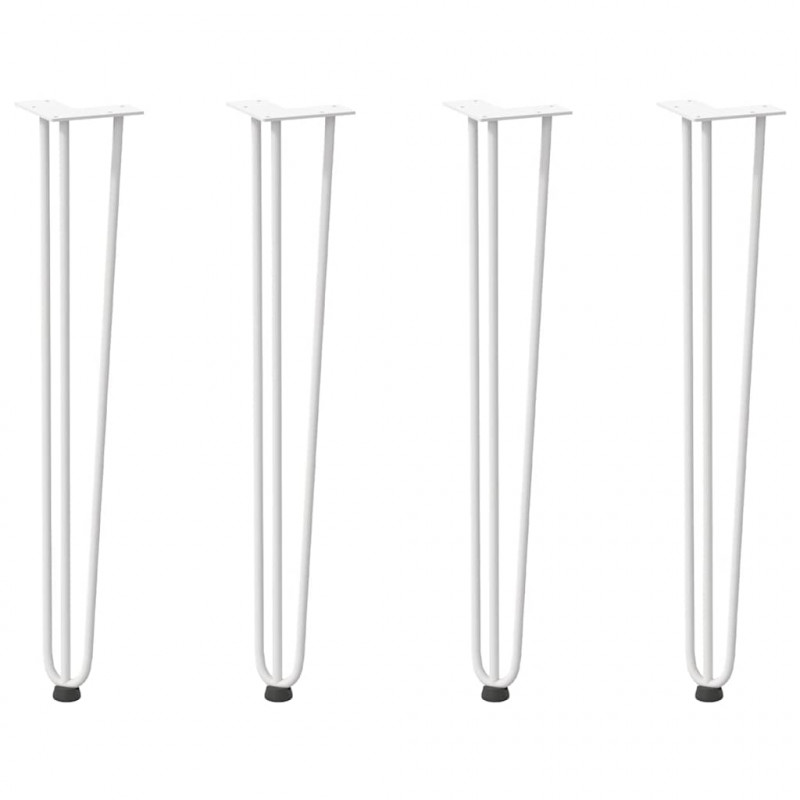 nogi wsuwkowe do stolików konsolowych do stolika konsolowego 4 szt. Biały 72 cm Stal lite