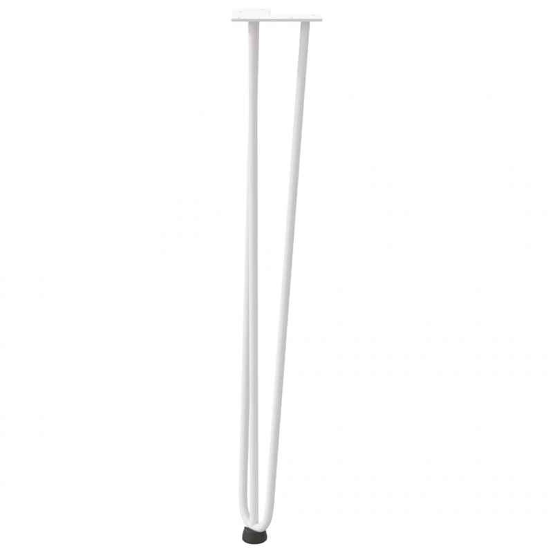 nogi wsuwkowe do stolików konsolowych do stolika konsolowego 4 szt. Biały 72 cm Stal lite