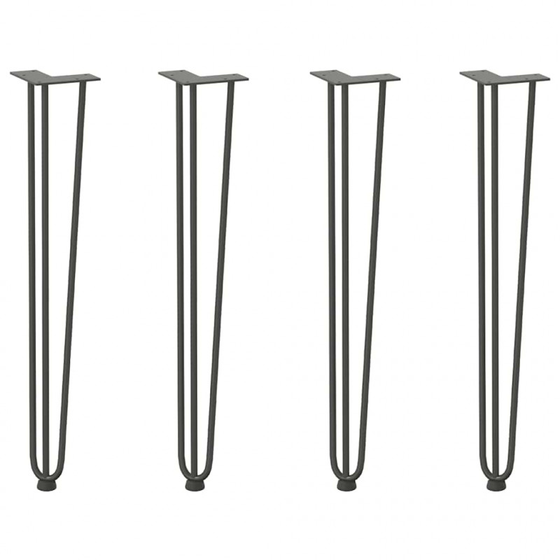 nogi wsuwkowe do stolików konsolowych do stolika konsolowego 4 szt. Antracyt 72 cm Stal lite