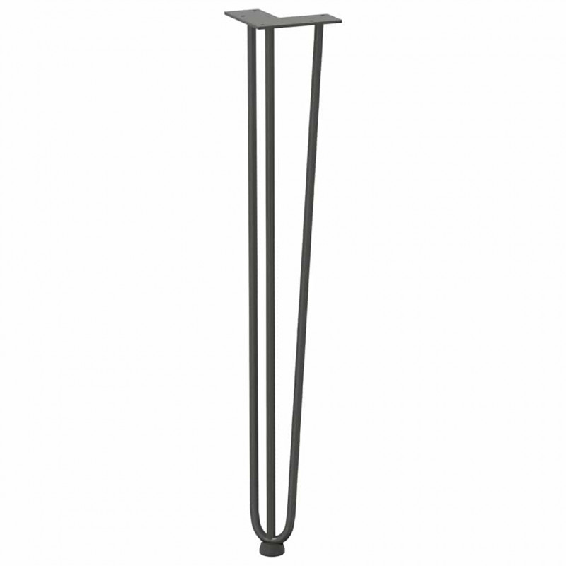nogi wsuwkowe do stolików konsolowych do stolika konsolowego 4 szt. Antracyt 72 cm Stal lite