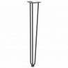 nogi wsuwkowe do stolików konsolowych do stolika konsolowego 4 szt. Antracyt 72 cm Stal lite