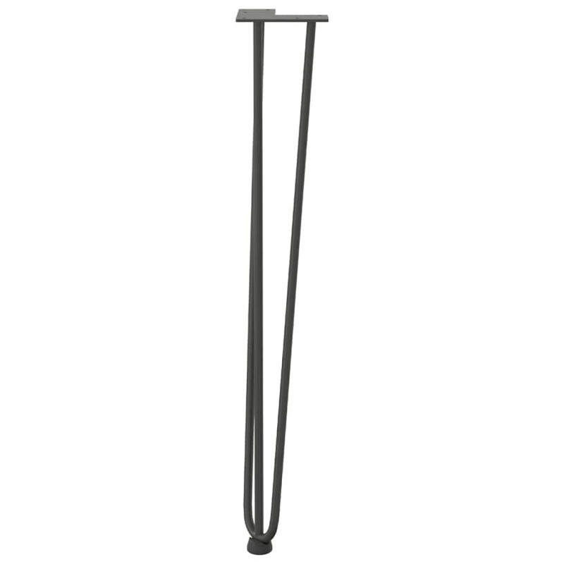 nogi wsuwkowe do stolików konsolowych do stolika konsolowego 4 szt. Antracyt 72 cm Stal lite