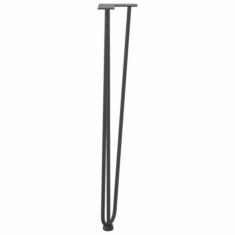 nogi wsuwkowe do stolików konsolowych do stolika konsolowego 4 szt. Antracyt 72 cm Stal lite