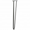 nogi wsuwkowe do stolików konsolowych do stolika konsolowego 4 szt. Antracyt 72 cm Stal lite