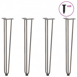 nogi do stolików konsolowych do stolika konsolowego 4 szt. Naturalna stal 72 cm Solidna stal