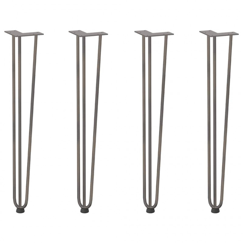 nogi do stolików konsolowych do stolika konsolowego 4 szt. Naturalna stal 72 cm Solidna stal