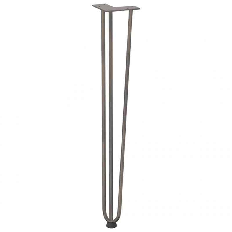 nogi do stolików konsolowych do stolika konsolowego 4 szt. Naturalna stal 72 cm Solidna stal
