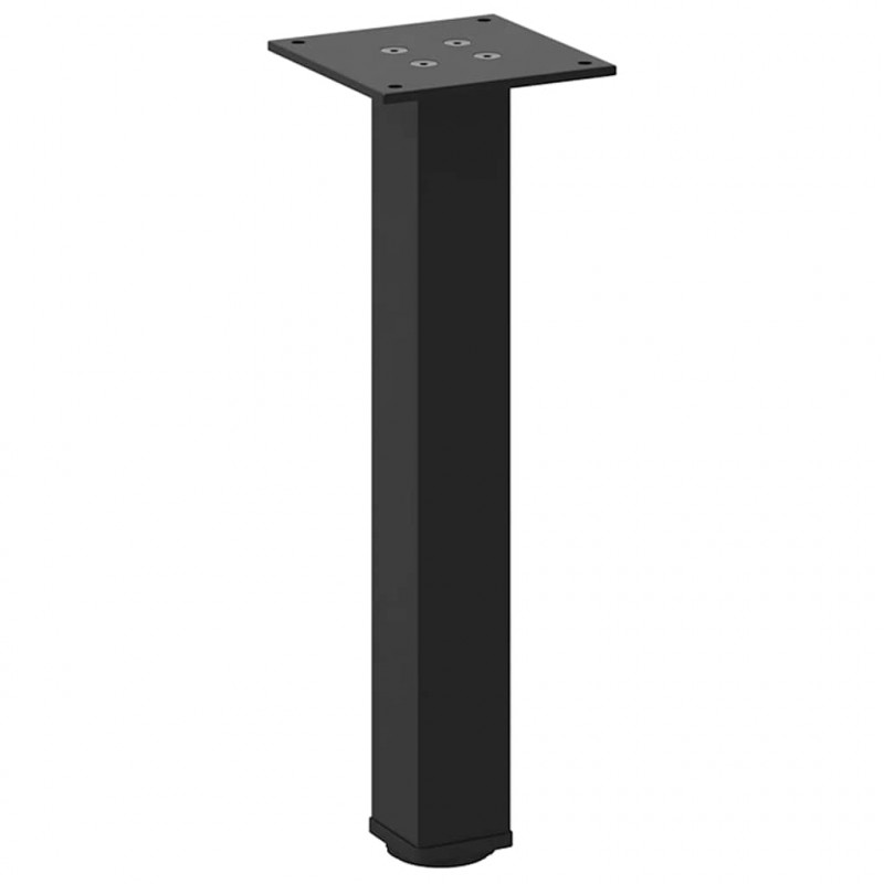 Nogi do stolika kawowego 4 szt. Czarne 30-32 cm Stalowe