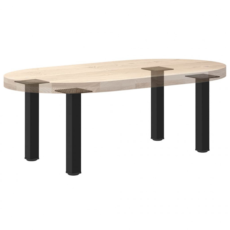 Nogi do stolika kawowego 4 szt. Czarne 30-32 cm Stalowe